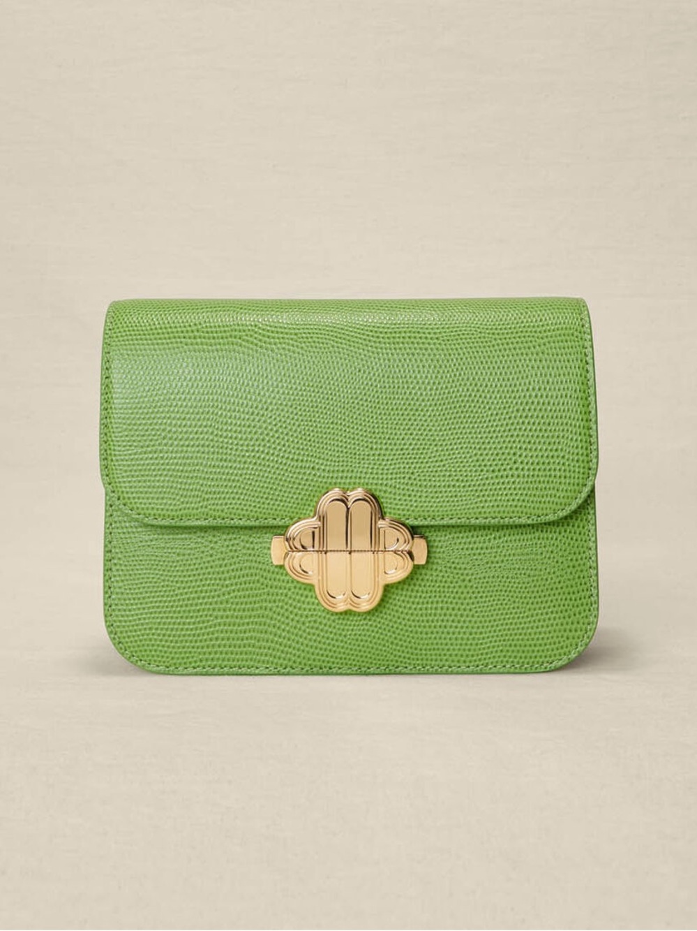 Maje Clover Bag in Lizard-effect Leather